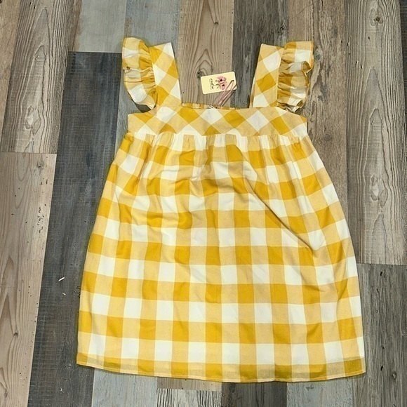 entro Dresses & Skirts - Entro yellow plaid dress